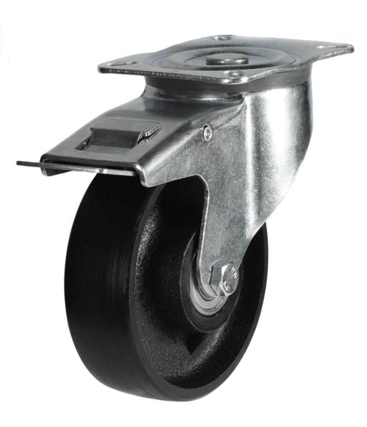 GDH Series; Heavy Duty Pressed Steel/Cast Iron Wheel Castors