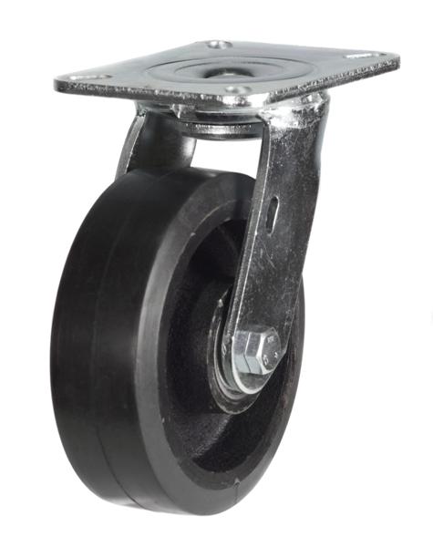 LMH Series; Fabricated Steel/Black rubber castors