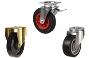Black Rubber Castors Black Rubber Castors