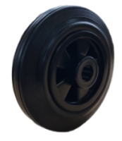 160mm Black Rubber Wheel on Plastic Centre | 135kg 