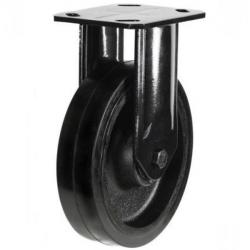 125mm Rubber on Cast Iron Fixed Castor | 250kg 