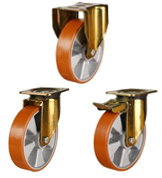 2400kg / 200mm Heavy Duty Polyurethane on Aluminium Castors