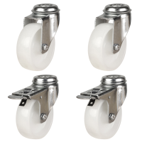 50mm Polypropylene Bolt Hole Castors - 120kg Load