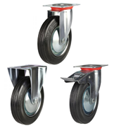 Black Rubber Castors [AGBSB]