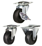 Black Serving Trolley Castors