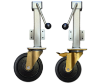 Heavy Duty Elastic Rubber on Cast Iron Wind Up Jacking Castors Heavy Duty Elastic Rubber on Cast Iron Wind Up Jacking Castors