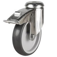 LWA/TPR Light Duty Grey Rubber Bolt Braked Castors LWA/TPR Light Duty Grey Rubber Bolt Braked Castors