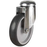 LWA/TPR Light Duty Grey Rubber Bolt Hole Castors LWA/TPR Light Duty Grey Rubber Bolt Hole Castors