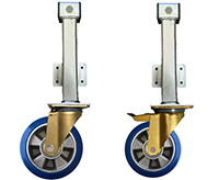 Heavy Duty Elastic Polyurethane on Aluminium Jacking Castors Heavy Duty Elastic Polyurethane on Aluminium Jacking Castors