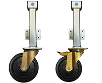 Heavy Duty Elastic Rubber on Cast Iron Jacking Castors Heavy Duty Elastic Rubber on Cast Iron Jacking Castors
