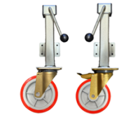 Heavy Duty Polyurethane on Nylon Wind Up Jacking Castors Heavy Duty Polyurethane on Nylon Wind Up Jacking Castors