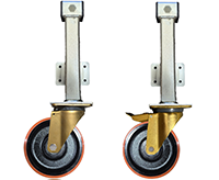 Heavy Duty Polyurethane on Cast Iron Jacking Castor Heavy Duty Polyurethane on Cast Iron Jacking Castor