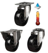 High Temperature Resistant Stainless Steel Castors: up to 220°C [SSLVHT]