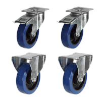 Set of 4 Heavy Duty Non-Marking Rubber Castors Set of 4 Heavy Duty Non-Marking Rubber Castors