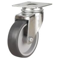 Synthetic Non-Marking Grey Rubber Castors [DRLTPR]