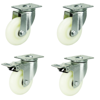 Sets of 4 Polypropylene Castors [Roller Bearing] - 660kg Load
