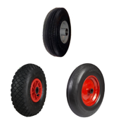Solid Rubber & Flat Free Wheels