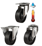 Stainless Steel High Temperature (up to 220°C) Castors [SSLVHT220]