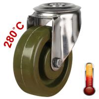 100mm Medium Duty High Temperature Resistant Bolt Hole Castors