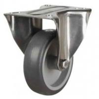 100mm Medium Duty Synthetic Non-Marking Rubber Stainless Steel Bolt Hole Castors