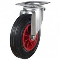 160mm Rubber Tyre On Plastic Swivel Castors