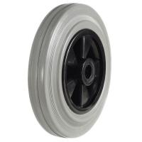 200mm Light Duty Grey Rubber On Plastic Centre Castors Wheel