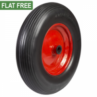 200mm PU Flat Free Wheel [Roller Bearing max load] [125kg max load]