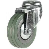 50mm Synthetic Grey Rubber Bolt Hole Castor Up To 40kg Capacity