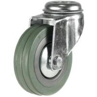 50mm Non-Marking Rubber Swivel Bolt Hole Castor [40kg max load]