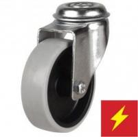 50mm Synthetic Non-Marking Antistatic Rubber Bolt Hole Castors