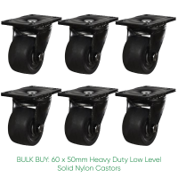 BULK BUY / 50mm Low Level Nylon Castor | 200kg