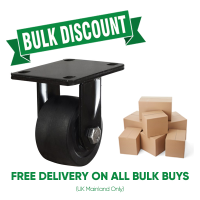 BULK BUY / 50mm Low Level Nylon Fixed Castor | 200kg