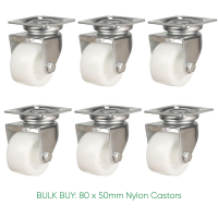 BULK BUY / 50mm Nylon Castor | 80kg