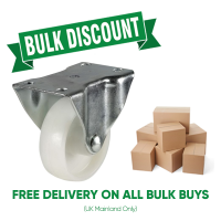 BULK BUY / 75mm Nylon Fixed Castor | 140kg