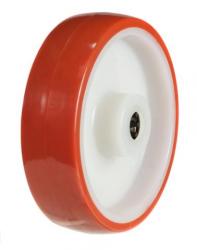 80mm / 100kg with a Poly Tyre on a Nylon Centre Wheel
