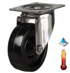 100mm High Temperature Resistant Stainless Steel Swivel Castor [150kg max load]
