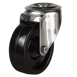 Medium Duty Stainless Steel 100mm High Temperature Resistant Phenolic Swivel Castor - 150kg Load Medium Duty Stainless Steel 100mm High Temperature Resistant Phenolic Swivel Castor - 150kg Load