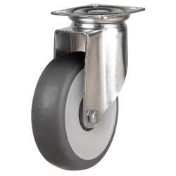 Light Duty 100mm Synthetic Non-Marking Rubber Swivel Castor - 70kg Load Light Duty 100mm Synthetic Non-Marking Rubber Swivel Castor - 70kg Load