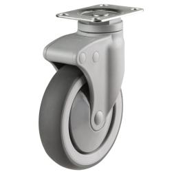 Light Duty 100mm Synthetic Non-Marking Rubber Swivel Castor - 85kg Load