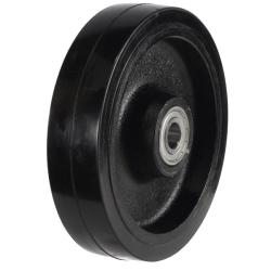 Medium Duty 100mm Rubber on Cast Iron Wheel - 210kg Load