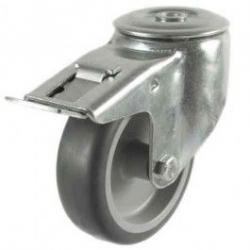 100mm Synthetic Tyre Non-Marking Braked Castors