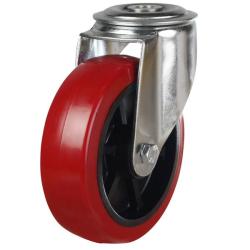 Medium Duty 125mm Polyurethane on Nylon Swivel Castor - 260kg Load