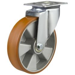 Heavy Duty 125mm Polyurethane on Aluminium Swivel Castor - 300kg Load Heavy Duty 125mm Polyurethane on Aluminium Swivel Castor - 300kg Load