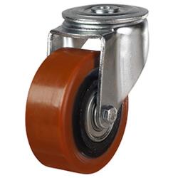 Heavy Duty 125mm Polyurethane on Cast Iron Swivel Castor - 350kg Load