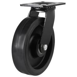 Heavy Duty 125mm Rubber on Cast Iron Swivel Castor - 275kg Load Heavy Duty 125mm Rubber on Cast Iron Swivel Castor - 275kg Load