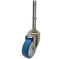 Medium Duty Stainless Steel 125mm Elastic Polyurethane on Nylon Swivel Castor 175kg Load