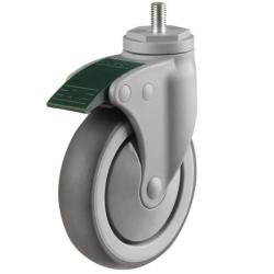 125mm  Light Duty Synthetic Non-Marking Rubber Swivel Castors with directional lock