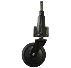 Heavy Duty 150mm Rubber on Cast Iron Jacking Castor Swivel Castor 400kg Load