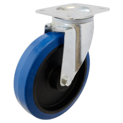 Heavy Duty 160mm Non-Marking Rubber Swivel Castor - 350kg Load
