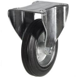 160mm Rubber Waste Container Fixed Castor | 175kg